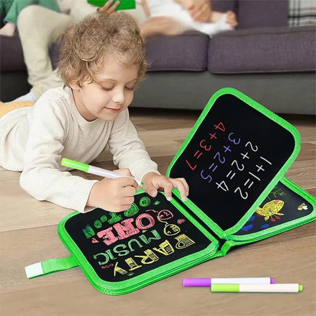 Portable reusable drawing book for children