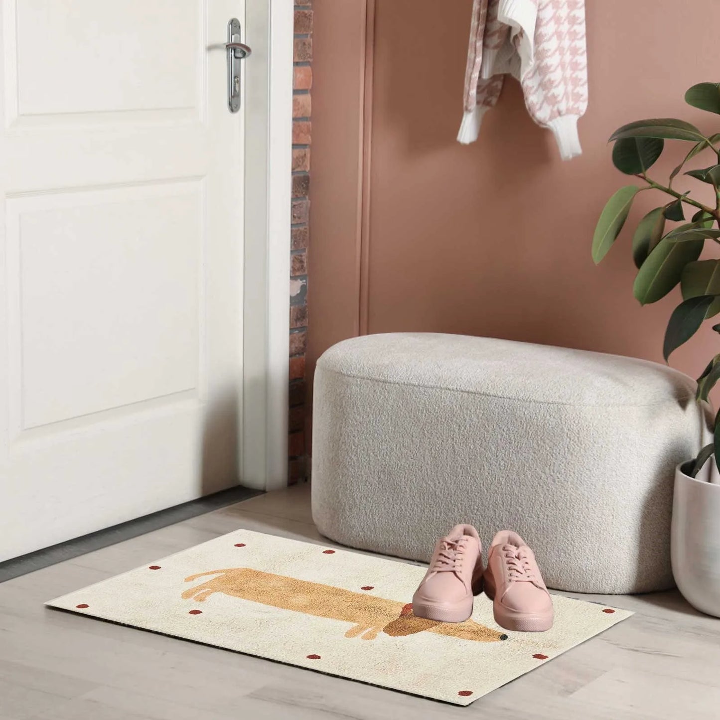 Cozy Dachshund Pattern Rug