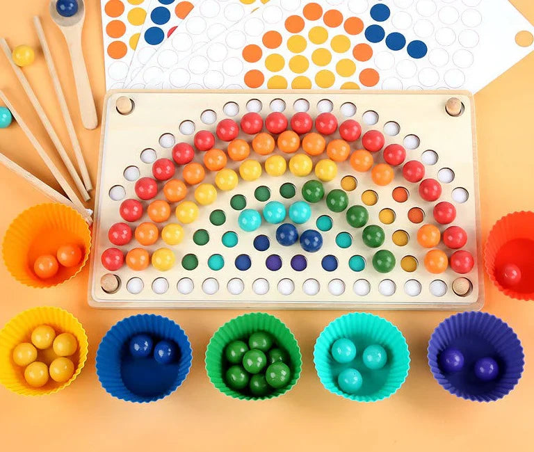 Wooden Pearls – Build and Connect with Rainbow Beads