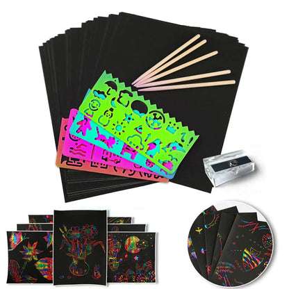 Scratch Art Rainbow Cards
