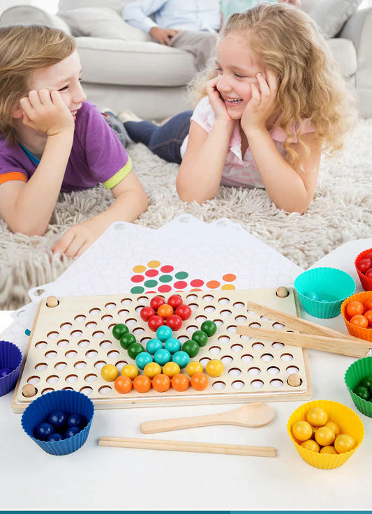 Wooden Pearls – Build and Connect with Rainbow Beads