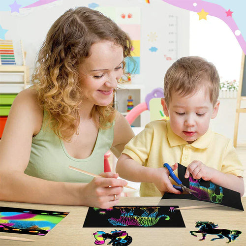Scratch Art Rainbow Cards