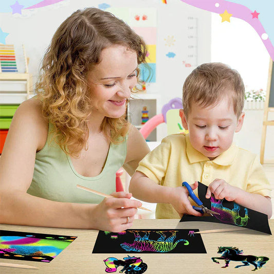 Scratch Art Rainbow Cards