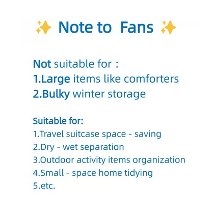 Electric Vacuum Compression Bag - Save space and travel light!