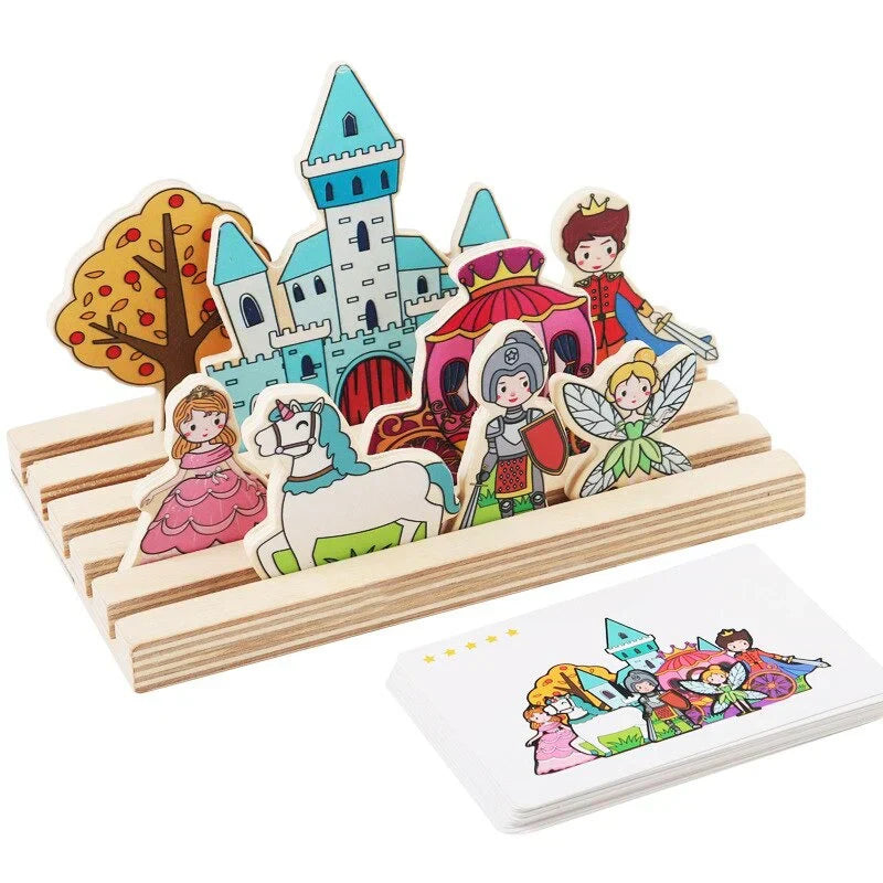 Animal Puzzle Adventure-Wooden Princess Castle