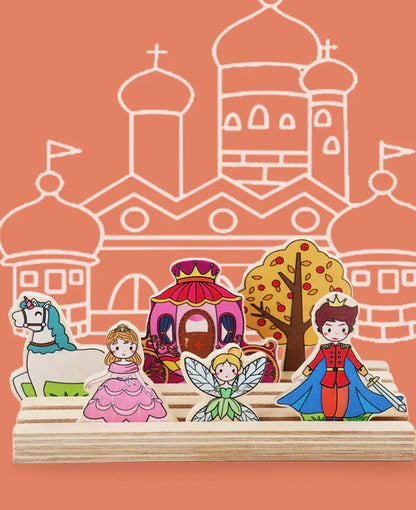 Animal Puzzle Adventure-Wooden Princess Castle