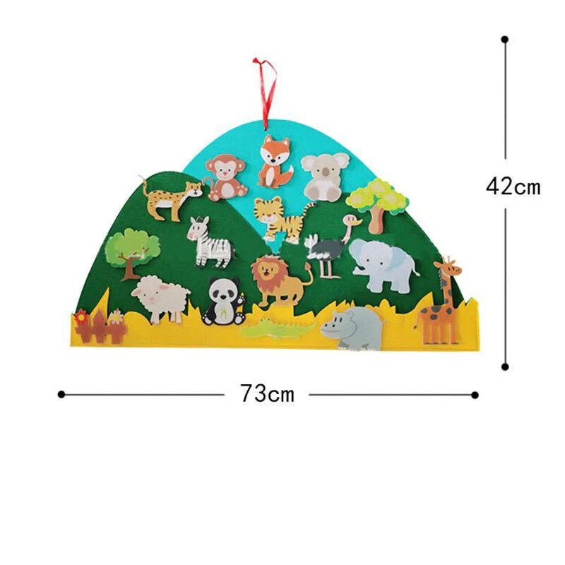 DIY Animal Kingdom | Felt Animal Wall Hanger