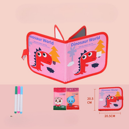 Portable reusable drawing book for children