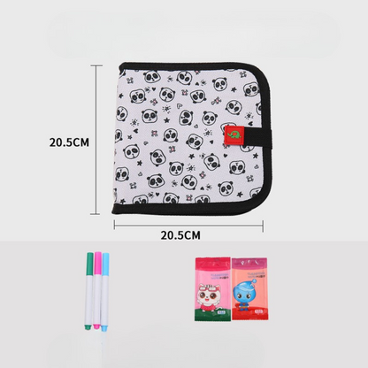 Portable reusable drawing book for children