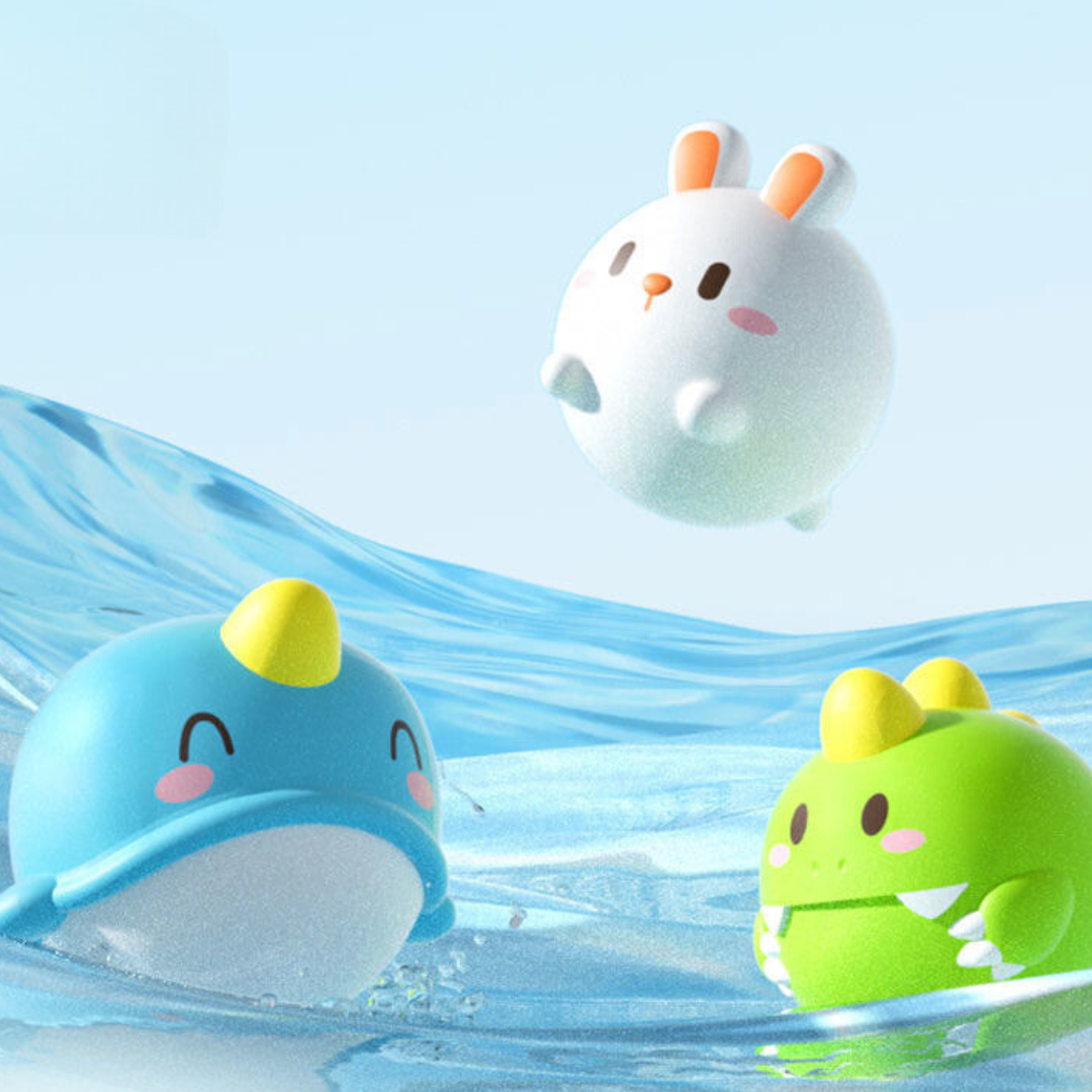 Self-Luminous Bath Toy with Landing Net