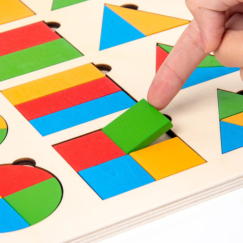 Shape Explorer – Wooden Geometric Puzzle for Toddlers