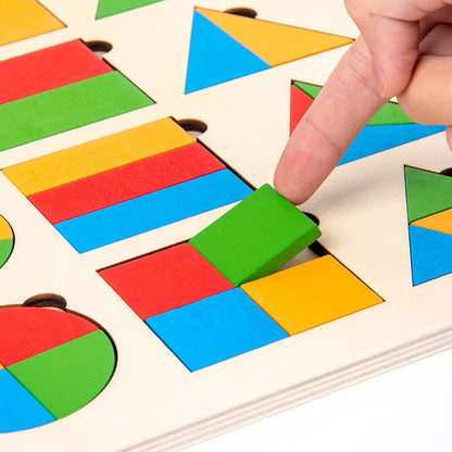 Shape Explorer – Wooden Geometric Puzzle for Toddlers