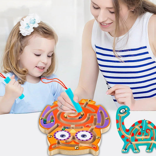 Animal Adventure Maze – Magnetic Wooden Puzzle
