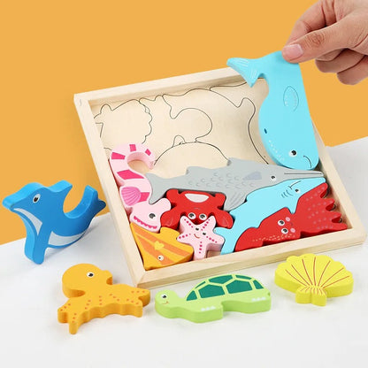 WoodlandPuzzle - How Do the Shapes Fit Into the Frame? - Shape Puzzle