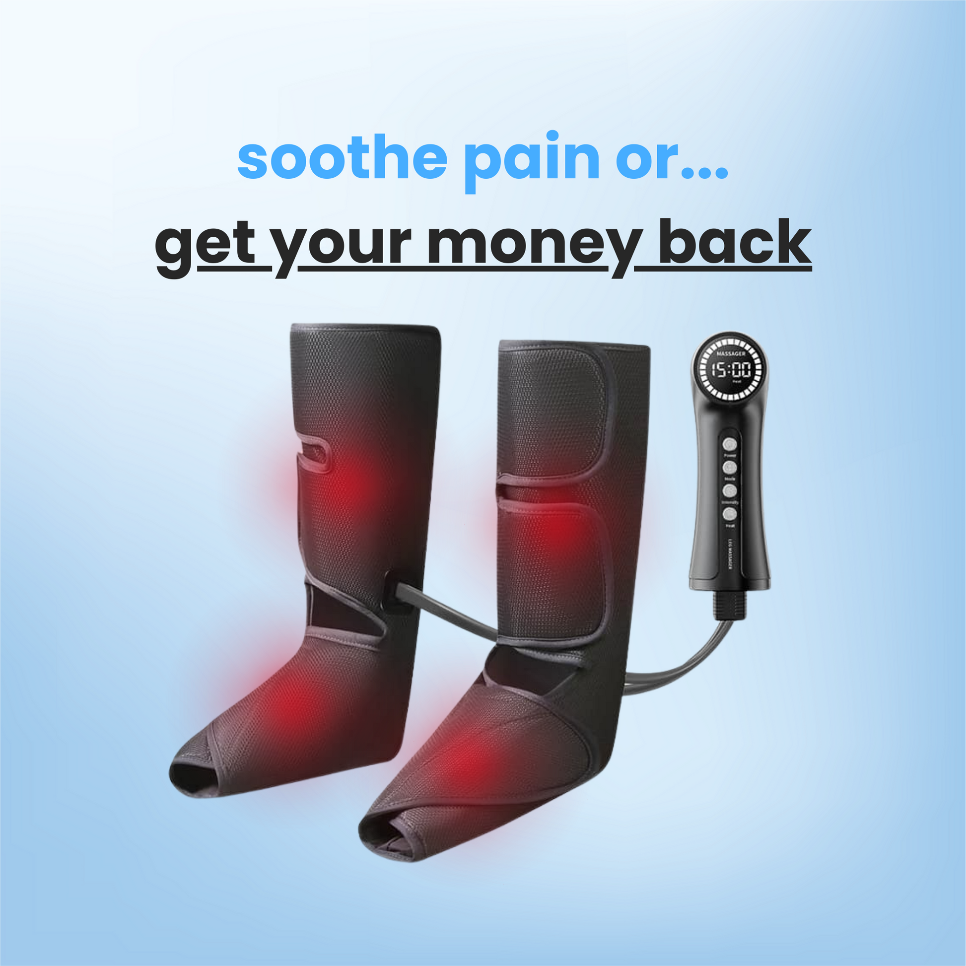 Oakwell™ Air Compression Leg Massager with Heat my soothe lab
