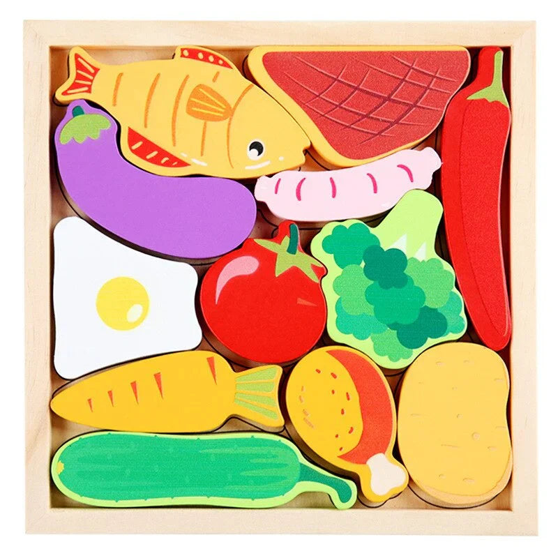 WoodlandPuzzle - How Do the Shapes Fit Into the Frame? - Shape Puzzle